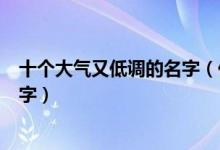 十个大气又低调的名字（低调有内涵的名字低调又霸气的名字）