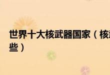 世界十大核武器国家（核武大国排名拥有核武器的国家有哪些）
