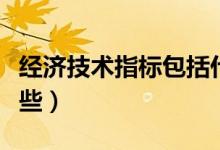经济技术指标包括什么（经济技术指标包括哪些）