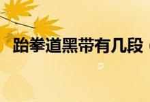 跆拳道黑带有几段（跆拳道黑带怎么分段）