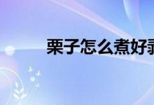栗子怎么煮好剥皮（栗子怎么煮）