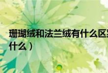 珊瑚绒和法兰绒有什么区别哪个好（珊瑚绒和法兰绒区别是什么）