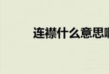 连襟什么意思啊（连襟什么意思）