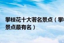 攀枝花十大著名景点（攀枝花著名旅游景点排名攀枝花哪些景点最有名）