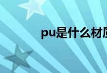 pu是什么材质（pu材质好吗）