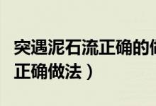 突遇泥石流正确的做法是什么（突遇泥石流的正确做法）