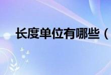 长度单位有哪些（长度单位分别有什么）