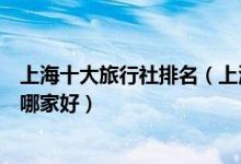 上海十大旅行社排名（上海旅游公司排行榜上海旅游旅行社哪家好）