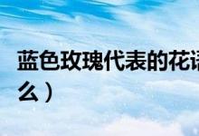 蓝色玫瑰代表的花语是什么（蓝色玫瑰代表什么）