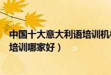中国十大意大利语培训机构（意大利语培训班排名意大利语培训哪家好）