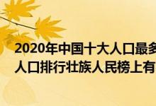 2020年中国十大人口最多少数民族（2020我国少数民族总人口排行壮族人民榜上有名）