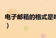 电子邮箱的格式是啥（电子邮箱的格式是什么）