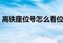 高铁座位号怎么看位置（高铁座位号怎么看）