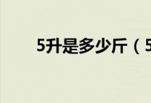 5升是多少斤（5升换算成斤是多少）