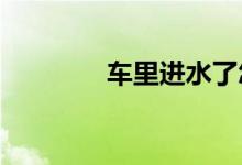  车里进水了怎么办怎么弄干 