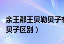 亲王郡王贝勒贝子有什么区别（亲王郡王贝勒贝子区别）