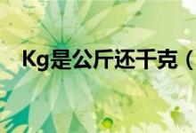 Kg是公斤还千克（单位kg是斤还是公斤）