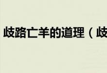 歧路亡羊的道理（歧路亡羊说明了什么道理）