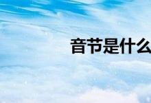 音节是什么（音节是什么）