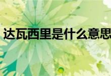 达瓦西里是什么意思（达瓦西里是什么意思）