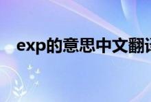 exp的意思中文翻译（exp的意思有什么）