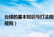 台球的基本知识与打法规则有哪些（台球的基本知识与打法规则）