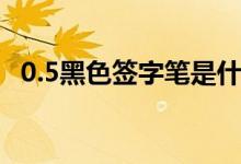 0.5黑色签字笔是什么笔（0.5黑色签字笔）