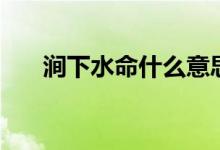 涧下水命什么意思（涧下水命指什么）