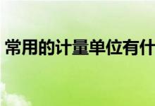 常用的计量单位有什么（计量的单位是什么）