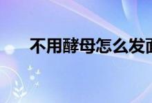 不用酵母怎么发面（自然发面的方法）