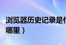 浏览器历史记录是什么梗（浏览器历史记录在哪里）