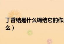 丁香结是什么绳结它的作用是什么（丁香结绳结的作用是什么）