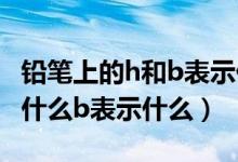 铅笔上的h和b表示什么意思（铅笔上的h表示什么b表示什么）