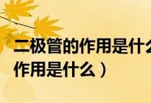 二极管的作用是什么都有哪些功用（二极管的作用是什么）