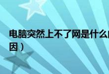 电脑突然上不了网是什么问题（电脑突然上不了网是什么原因）