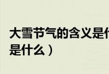 大雪节气的含义是什么意思（大雪节气的含义是什么）