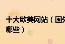 十大欧美网站（国外网站排名知名外国网站有哪些）
