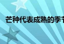 芒种代表成熟的季节吗（芒种代表的寓意）