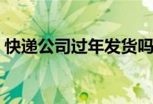 快递公司过年发货吗（快递公司过年放假么）