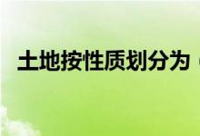 土地按性质划分为（土地按性质如何分类）