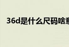 36d是什么尺码啥意思（36D是什么意思）
