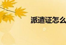 派遣证怎么办理（派遣证）