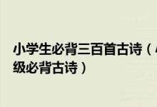 小学生必背三百首古诗（小学必背300首古诗大全小学16年级必背古诗）