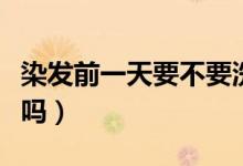 染发前一天要不要洗头发（染发前一天要洗头吗）