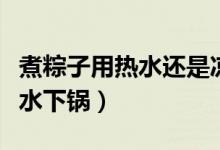 煮粽子用热水还是凉水（煮粽子用冷水还是热水下锅）