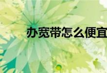 办宽带怎么便宜（办宽带怎么办理）