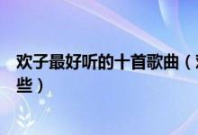 欢子最好听的十首歌曲（欢子歌曲精选欢子的经典老歌有哪些）