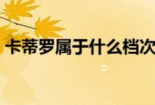 卡蒂罗属于什么档次（卡蒂罗属于什么档次）