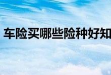 车险买哪些险种好知乎（车险买哪些险种好）