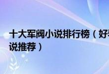 十大军阀小说排行榜（好看的民国军阀小说民国言情军阀小说推荐）